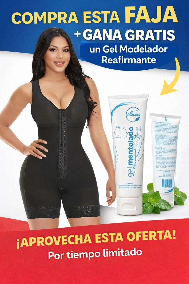 Faja Tipo Lipo con Brasier Incluido — Incluye Gel Reafirmante Frío Caliente GRATIS