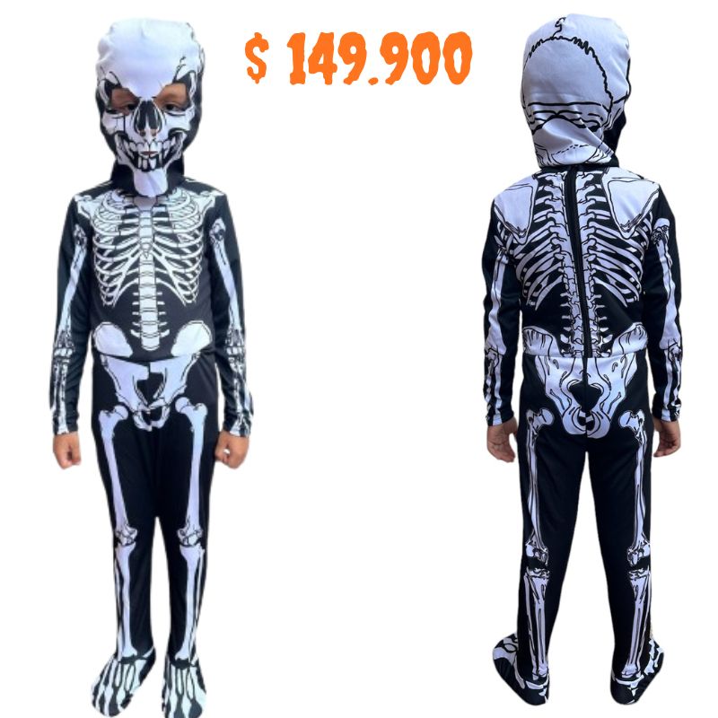 Disfraz de Esqueleto que Brilla en la Oscuridad (¡Edición Halloween!)